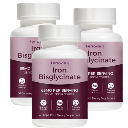 Ferrovia Iron Bisglycinate With Absorption Support Minerals — Rated #1 for RLS