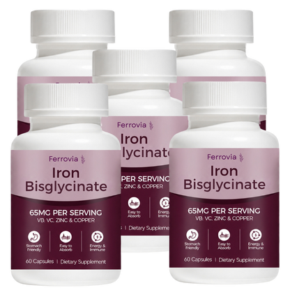 Ferrovia Iron Bisglycinate With Absorption Support Minerals — Rated #1 for RLS